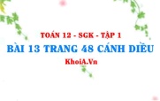 Bài 13 trang 48 Toán 12 tập 1 Cánh Diều